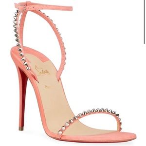 Spiked Christian Louboutin Sandals in Coral
